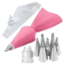 59pcs Cake Decorating Tools, Includes 50pcs 9.8-Inch Thickened Piping Bags, 7pcs Piping Tips, 1pc 12-Inch Piping Bag, Converter And Other Piping Tools, Suitable For Home Baking, Buttercream Frosting DIY - View 11