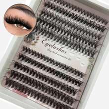 200 عنقود 16 صف رموش صناعية فردية 80D 100D 8-16 مم كثيفة D Curl لتمديد الرموش DIY بالمنزل - D - مشاهدة 9