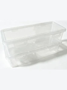 Large Transparent PP Nail Polish Storage Box, Stackable Nail Art Tool Organizer, Salon-Grade Makeup Accessory Box, Gift For Women, Christmas Gift, Ideal Gift, Room Decor - Multicolor - View 4