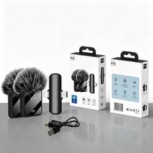 Micrófono inalámbrico F15 negro, 2 micrófonos, 2 receptores y cable - Negro - Ver 4