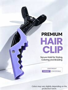 1pc Random Color Hair Clip, Claw-Shaped Sectioning Clip, Salon Hairdressing Tool, Hairstylist Tool, Hair Accessory, Hairdressing Supplies - Multicolor - View 6