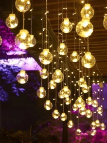 1pc Wish Ball String Lights, USB Powered, Wall-Mountable, Plastic Material, Suitable For Home Gatherings, Parties, Indoor Holiday Decor, Car Decor, Room Decor, Mother's Day Gift - M20-wishing Ball Curtain Lights - View 9