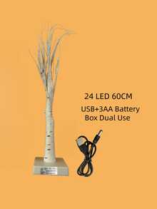 1pc/2pcs 60CM White Birch Tree Lamp LED Desktop Tree Light USB & Battery Powered Home Christmas Wedding Party Decoration - Warm White - View 8