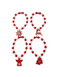 1pc Fun Christmas Curtain Tiebacks – Featuring Snowflake And Christmas Tree Patterns; Festive Curtain Decorations And Holders; Ideal For Home Decor And Party Settings To Create A Christmas Atmosphere. - Multicolor - View 9