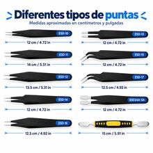 Precision Antistatic Tweezers Kit Electronic Tool For Small Jobs Vmingo - Black - View 8
