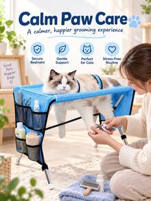 [Terlaris] Meja Perawatan Hewan Peliharaan Kucing & Anjing, Meja Perawatan & Penataan Hewan Peliharaan Lipat untuk di Rumah, Tempat Tidur Hewan Peliharaan dengan Penopang Tetap dan Dapat Dilepas, Ayunan Anak Anjing - Satu-Ukuran - View 10