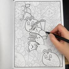 LIVOTA Cartoon Cute Funny Animal Pattern Painting Coloring Book, Drawing Outline Coloring Practice Book, Suitable For Beginners, Artists And Comic Creators, Creative Art Coloring Practice - Abstract Coloring Book - View 5