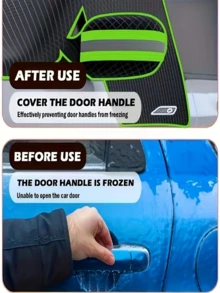 Car Front Windshield Snow Cover, Anti-Freeze Anti-Frost Anti-Snow Anti-UV Sun Shade, With Reflective Strip And Rearview Mirror Ear Cover, UV Protection And Snow Shield Function, Easy Installation And Durable, Ensures Winter Driving Safety And Flexible Design For Icy And Snowy Road Conditions - Glass Dome - View 8