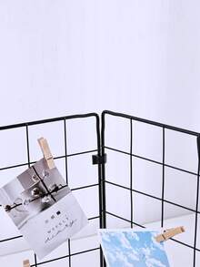 Giá trưng bày lưới kim loại di động kèm kẹp, khung đỡ ảnh để bàn, kệ trưng bày đa năng cho quầy bán lẻ dùng cho ảnh, trang sức, đồ thủ công và trang trí lớp học - Xem 7