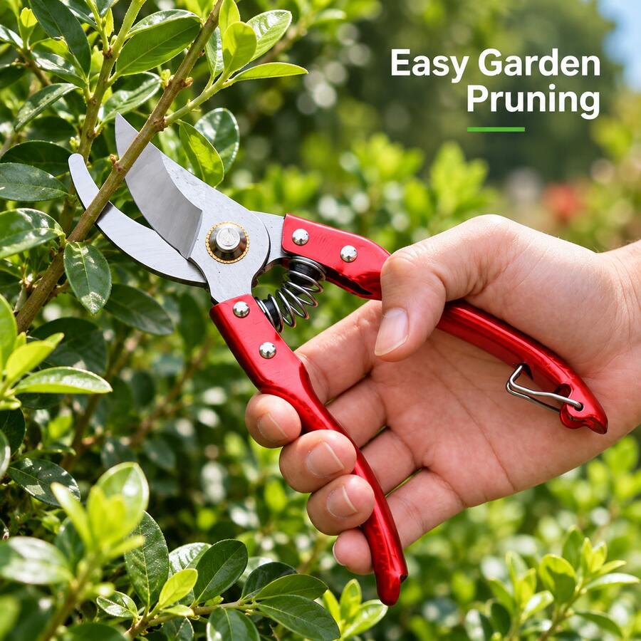 1 buah Gunting Pangkas Taman Stainless Steel, Gunting Pangkas Pohon Buah Tajam Manual Hemat Tenaga, Alat Pemangkas Bunga dan Tanaman Multifungsi Portabel, Cocok untuk Ranting Pohon Buah, Bunga, Tanaman Hijau, Berkebun di Halaman - Manual - View 1