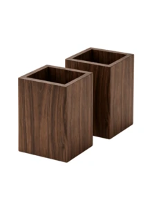 1 buah Tempat Pensil Kayu Solid, Organizer Meja Geometris Modern untuk Perlengkapan Kantor, Kacamata, dan Barang-Barang Kecil - MultiWarna - View 10