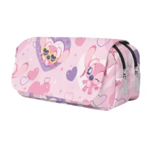Lilo & Stitch Stitch & Angel Large Capacity Pencil Case, Storage Bag, Blue Space Dog Character, Skateboard Pattern, Yellow, Party, Balloon, Fireworks Design, Stationery, Storage, Travel, School, Gift, Fashion, Cute, Waterproof, Zipper, Handle, Durable, Convenient, Perfect Fit - Multicolor - View 16