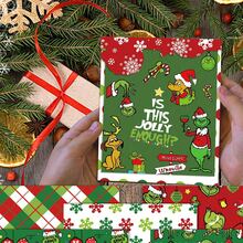 Funko Grinchmas Christmas Wrapping Paper Sheets, Festive Red Green White Design With Grinch Character Max Dog Snowflake, Xmas Gift Wrap - 24pcs - View 7