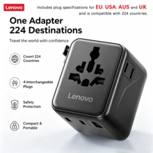 Lenovo L-POW1020B Universal Travel Adapter International Plug Converter For Computer, Printer, TV, Communication Equipment - EU C Type Plug(220-240V) - View 12