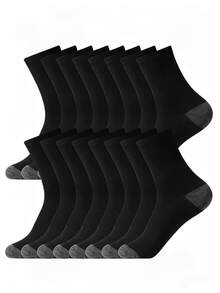 Men's Casual Socks, Suitable For Daily Wear - Black - View 1