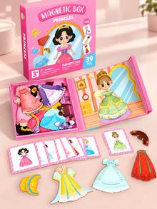 Children's Desktop Magnetic Puzzle Game DIY Magnetic Book Crazy Face Dress-Up Game And Preschool Learning Activity, Travel STEM Toy, Fun Refrigerator Magnets Suitable For 3-8 Years Old - DIY Dress Up - View 8
