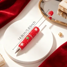 2 bút bi hình ngôi sao đính đá rhinestone Giáng Sinh, bút đính đá lấp lánh trang trí màu đỏ và xanh lá, quà tặng tiệc Giáng Sinh, quà tặng lễ hội cho bạn bè hoặc gia đình - A - Xem 4