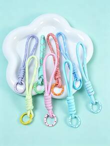 1/12/24/48PCS Striped Bohemian Polyester Fiber (Polyester) New Colorful Phone Lanyard, Handmade Braided Rope DIY Phone Case, Keychain, Water Bottle, Detachable Anti-Loss Rope - Lanyard - View 4