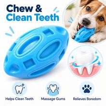TPR Squeaky Soccer Dog Chew Toy, Durable Teeth Cleaning And Grinding Toy, Suitable For Medium And Small Dogs Interactive Fetch Games, Indoor And Outdoor Pet Play Toy - Multicolor - View 5