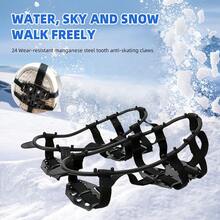 1 Pair Universal 8-Tooth Ice Cleats, Anti-Slip For Shoes/Boots, Suitable For Winter Hiking, Climbing, Ice Fishing And Other Activities - Multicolor - View 2