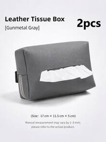 Car Tissue Box Holder, Armrest Style, Seat Back Tissue Storage Box, Back Hanging Sun Visor Tissue Bag, Car Interior Storage Accessories, Car Parts, Car Interior Decor, Holiday And Birthday Gift (Actual Product Does Not Include Tissues) - Multicolor - View 16