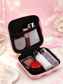 Cute Bow Decor Portable Storage Case With Wrist Strap, Multi-Purpose Soft Silicone Shell Mini Organizer Bag, Can Store Jewelry, Cosmetics, Coins, Sanitary Pads, Charging Cables And Hair Accessories - Multicolor - View 10