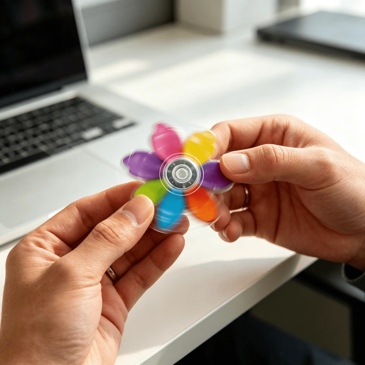 11 Packs Mini Flower , Stress Relief Hand Spinner Gadget For Adults, Quiet Sensory Focus Tool For Desk, Office, Study, Commute And Travel - Multicolor - View 1