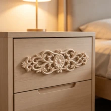 1pc Solid Wood Carving Horizontal Flowers, Home Decorations, Woodworking Supplies, Suitable For Cabinets, Doors And Windows, Furniture, Background Walls, Porches, Offices And Other Decorations, Holiday Decorations, DIY Decorations. - Multicolor - View 12