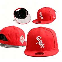 Topi Baseball Fashion Unisex New Era, Suede, Pinggiran Datar yang Dapat Diatur, 11925 - Merah - View 5