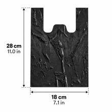 100PCS Disposable Cat Litter Waste Bags With Handles, 28 X 18cm Black Pet Poop Bags, Easy Carry Pet Waste Bags For Cat Litter Box Cleanup, Dog Waste & Daily Pet Cleaning - Black - View 2