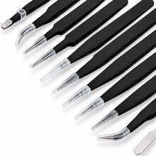 Precision Antistatic Tweezers Kit Electronic Tool For Small Jobs Vmingo - Black - View 5