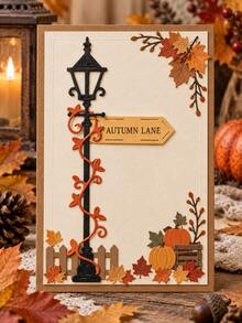 1 Buah Cetakan Pemotong Lampu Jalan Natal, Cetakan Embossing Natal untuk Pembuatan Kartu DIY, Scrapbooking, Jurnal, Album Foto & Kerajinan Kertas - Lampu Jalan - View 6