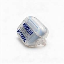 1pc Alcohol Bottle Creative Minimalist Fun European & American Style Unisex Rotating Bracket Earbud Case With Lid, Transparent White Frame, Compatible With AirPods 2/3/4/5/Pro/Pro2/Pro3/Earphone Protective Cover[Protective Case Only, Earbuds Not Included] - Multicolor - View 7