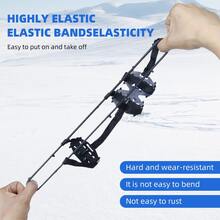 1 Pair Universal 8-Tooth Ice Cleats, Anti-Slip For Shoes/Boots, Suitable For Winter Hiking, Climbing, Ice Fishing And Other Activities - Multicolor - View 8