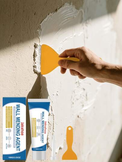 Pasta de reparación de paredes, cuidado de restauración de manchas y grafitis diarios en la pared, reparación conveniente de pintura de pared que se descascara, específicamente para la reparación rápida de pequeñas grietas y agujeros en la pared, restaurar la suavidad de la pared, secado y formación rápidos, fuerte adhesión y no se descascara ni se desprende fácilmente, mantener la suavidad de la pared, adecuado para la mayoría de los colores de pared, textura suave y fácil de aplicar y nivelar, rendimiento estable y no se agrieta fácilmente, adecuado para el hogar, oficina, dormitorio, vivienda de alquiler y otras reparaciones de paredes interiores DIY, los principiantes pueden operarlo fácilmente. Regalo para familiares y amigos, regalo de Navidad