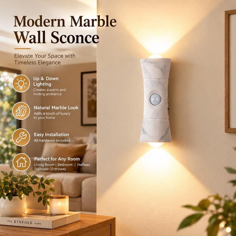 Indoor LED Motion Sensor Wall Light, Smart LED Wall Lamp With Touch Dimming And Motion Sensor, Up And Down Light Indoor Wall Lamp 3 Color Adjustable, USB Rechargeable Night Light, Suitable For Hallway, Bathroom, Bedroom - Slim Waist Multi-color - View 1