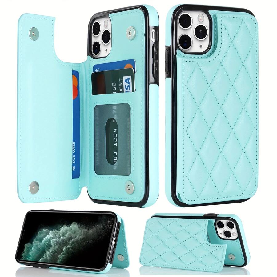 WEFOR Wallet Phone Case For Galaxy S26 S25 S25 S24 S23 S22 Ultra Plus S25EDGE 24 FE, Multi-Card Slot Design, Magnetic Closure, Built-In Stand, Shockproof Protective Cover, Compatible With IPhone 17 AIR 16e 16 15 14 13 12 11 Pro Max XR XS MAX, Magnetic Design, RFID Anti-Theft Card Slot, Magnetic Phone Protective Case, Shockproof, Unisex
