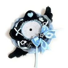 1pc Badge Display Holder, Anime Decor Accessory, Anime Collectible Protection Stand, Fabric Lace Badge Holder, Hanging Decoration Accessory, Idol Merchandise Display Tray, Badge Storage Cushion, Fabric Decorative Display Accessory - A - View 12