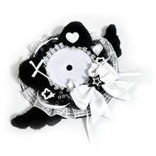 1pc Badge Display Holder, Anime Decor Accessory, Anime Collectible Protection Stand, Fabric Lace Badge Holder, Hanging Decoration Accessory, Idol Merchandise Display Tray, Badge Storage Cushion, Fabric Decorative Display Accessory - A - View 10
