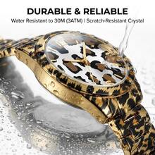 1pc Women's Luminous Design Premium Leopard Print Texture Fashion Versatile Quartz Wristwatch - Mouldless - View 4