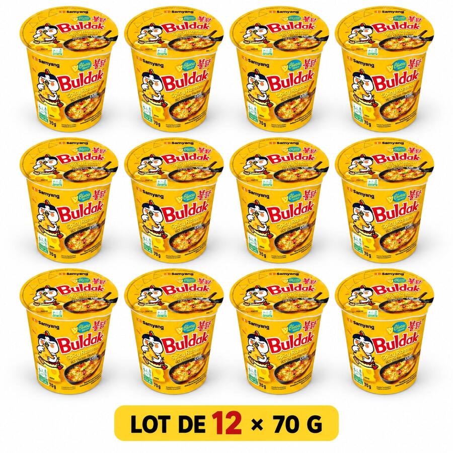 Samyang المكرونة سريعة التحضير - 12 كوب * 70 جم - مشاهدة 1