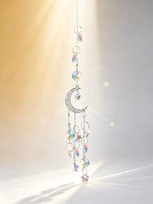 1pc Hanging Garden Decor Ornament, Crystal Yard Window Hanging Pendant, May Your Life Always Have Romantic Light And Shadow Little Surprises - A - View 2