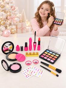 Mainan Anak Perempuan Usia 3 hingga 6 Tahun, Set Riasan Simulasi Peran Bermain, Tas Putri, Mainan Riasan, Hadiah Liburan (Bukan Kosmetik Asli) - MultiWarna - View 7