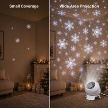 Winter Snowflake Projection Light, Christmas Decoration Gift Lamp, USB Powered, 360° Adjustable Angle. Perfect For Bedroom Party Decoration, Gathering Atmosphere Lighting, Home Decor And Birthday Gift. - Snowflake - View 8