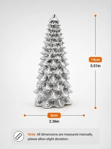 1件裝鍍銀聖誕樹小雕像桌面聖誕裝飾品，適用於壁爐架、櫃頂、玄關，式桌面聖誕裝飾，節日居家裝飾 - 新品1件 - 查看 10