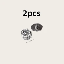 10-2pcs Special Shaped Plastic & Metal Buttons, Gold/Silver, 12mm Rippled Plastic Buttons For Women's Shirts, Sweaters, Blazers - A - View 15