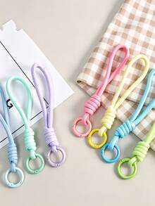 1/12/24/48PCS Striped Bohemian Polyester Fiber (Polyester) New Colorful Phone Lanyard, Handmade Braided Rope DIY Phone Case, Keychain, Water Bottle, Detachable Anti-Loss Rope - Lanyard - View 7