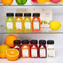 10 Pack Small Plastic Bottles With Screw Caps, For Liquids, Juices, Health Drinks - Ginger Shot Bottles - Reusable/Leakproof/Freezable Clear Mini Bottles, Plastic Containers With Lids - Black - View 5