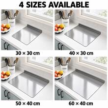 1pc Luxury 304 Stainless Steel Cutting Board, Anti-Mold, Essential Kitchen Tool For Home Cooks And Cooking Enthusiasts, Perfect For Cutting Meat, Cheese, Bread, Vegetables And Fruit, Excellent Home Gift - Silver - View 7