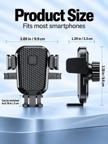 Upgraded Metal Hook Car Phone Holder, Triangular Stable Support, 360° Rotating, Secure Lock Air Vent Clip, Universal Car Navigation Phone Mount, Suitable For 4.2-7.2 Inch Smartphones - Air Vent Bracket - View 11